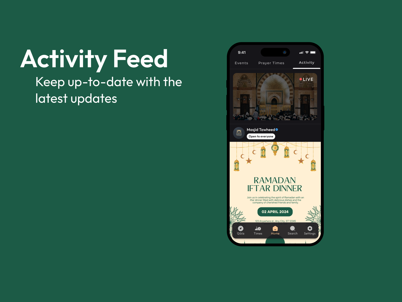 PocketMusala activity feed screen